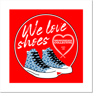 We Love Shoes Red Posters and Art